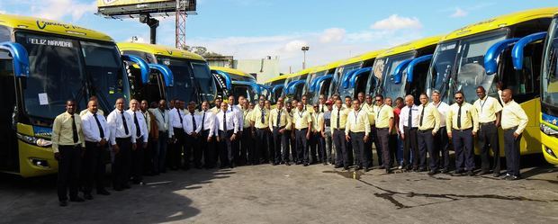 Choferes de la empresa de transporte Caribe Tours.