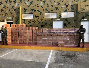 Autoridades decomisan cargamento ilegal de 1,007,600 unidades de cigarillos