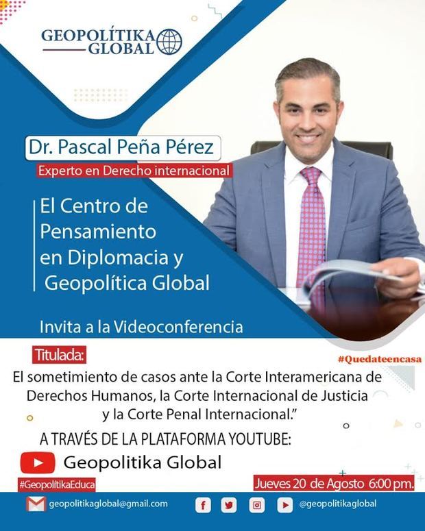 Invitación a la conferencia 'El sometimiento de casos ante la
Corte Interamericana de Derechos Humanos, la Corte Internacional de
Justicia y la Corte Penal Internacional.”.