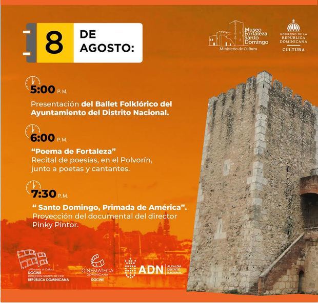 Programa actividades del 8 de agosto.