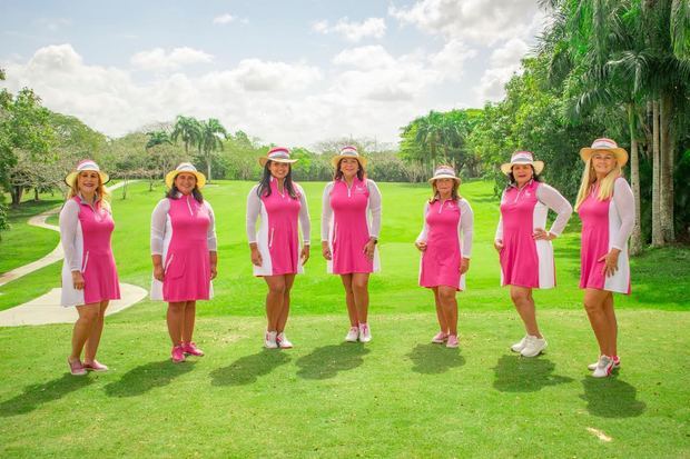 Directiva Pink Golf Tour Dr.  Fanny Fernández. Karen Cuevas, Franchesca Páez. Elizabeth Pérez. Lissette de los Santos, Juana Peña y Margarita Pardo.