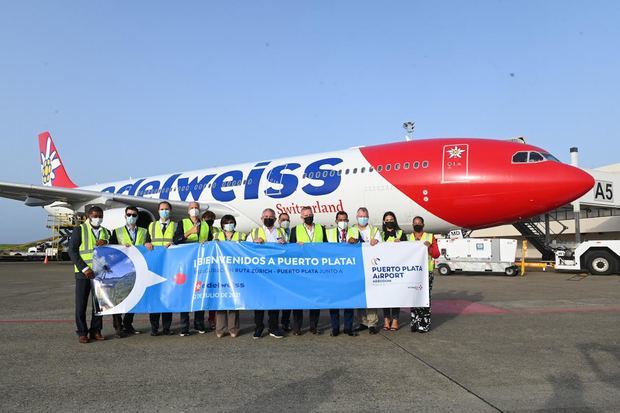 Aerolínea Edelweiss realiza vuelo directo Zúrich, Suiza a Puerto Plata.