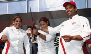 Chefs María Marte, Pamela Gonell y Amilkar Gonelle.