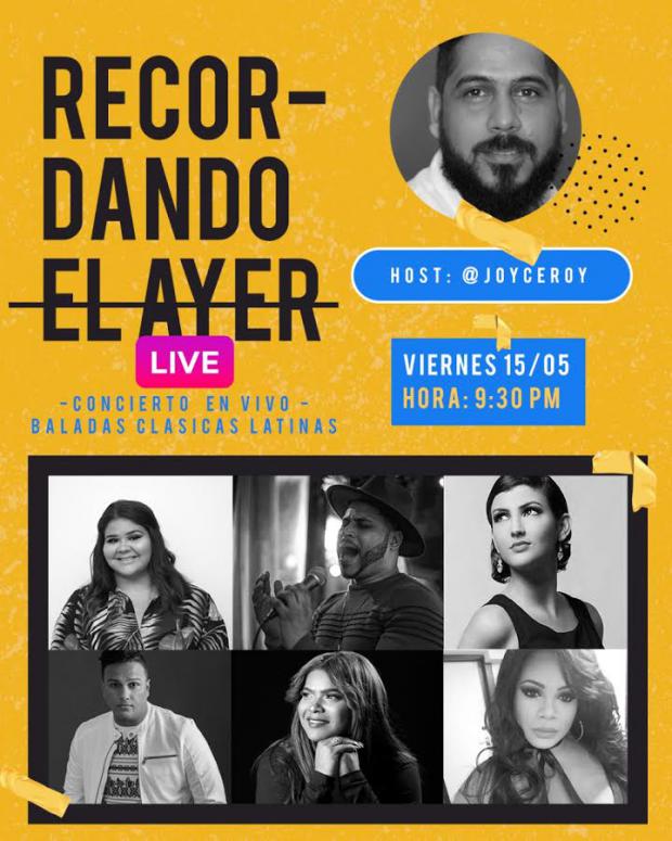 Concierto 'Recordando el ayer' en Instagram Live