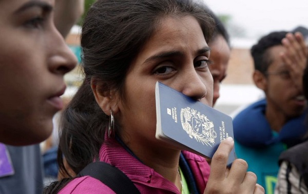 Migrante venezolana