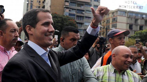 El autorproclamado presidente de Venezuela, Juan Guaidó. 