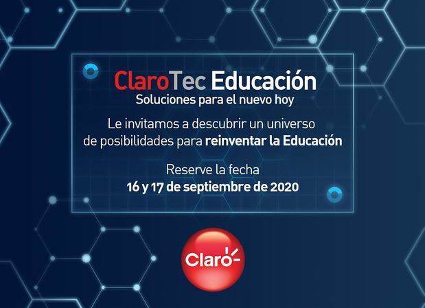 Invitación evento virtual 'ClaroTec Educación: soluciones para el nuevo hoy'