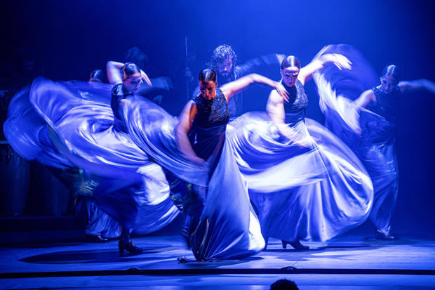 Registro del espectáculo Alma, de la bailadora de Flamenco Sara Baras, este jueves, 23 de marzo, en el teatro New York City Center, en Nueva York (NY, EE.UU.).