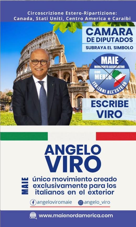 Angelo Viro llama a italianos en la diáspora a votar