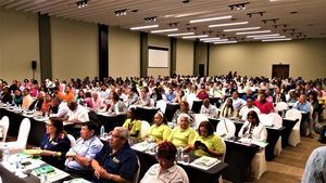 Un aspecto de la asistencia de delegados a la VIII Convención Financiera del Cooperativismo Dominicano que se ha desarrollado en Uvero Alto, Punta Cana.