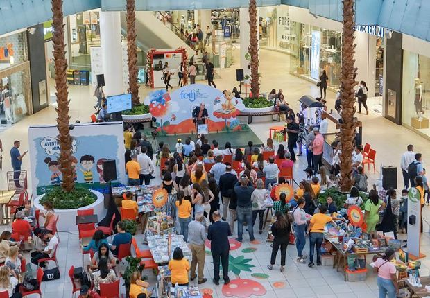 Vista aérea de la Segunda Feria Internacional del Libro Infantil y Juvenil de Santo Domingo.