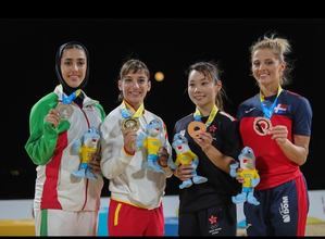 María Dimitrova gana medalla de bronce en I Juegos Mundiales de Playa