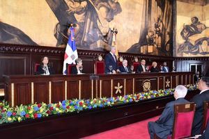 El Congreso Nacional recibe al presidente de la República de Colombia, Iván Duque