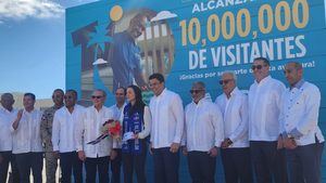 Momento en que el ministro de turismo, David Collado