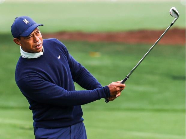 Tiger Woods durante su práctica en el Masters de Augusta 2022, este 5 de abril de 2022.