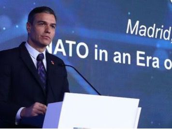 Pedro Sánchez, en la Cumbre de la OTAN.
