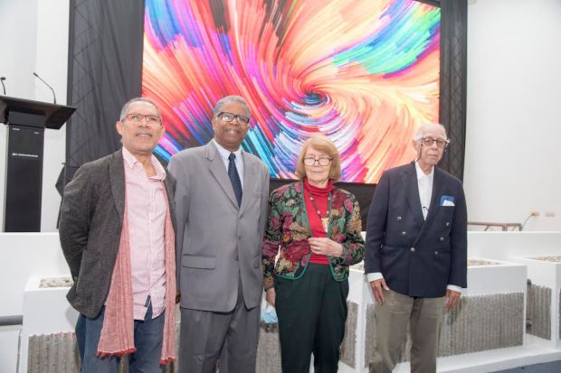 Amable López Meléndez, Odalís Pérez Nina,  Marianne de Tolentino y Eugenio Pérez Montás.