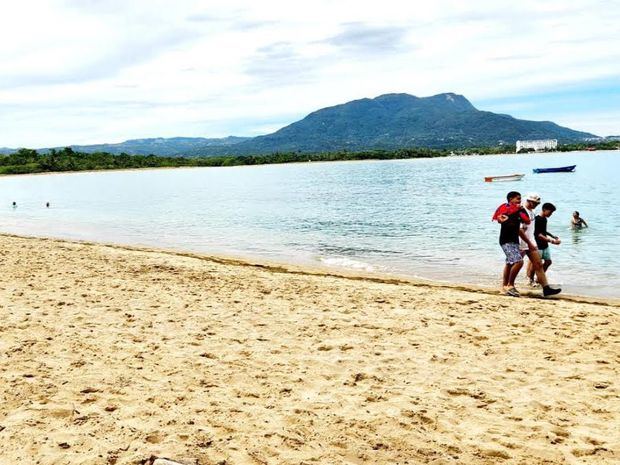 Playa Bergantín luego de la jornada de limpieza.