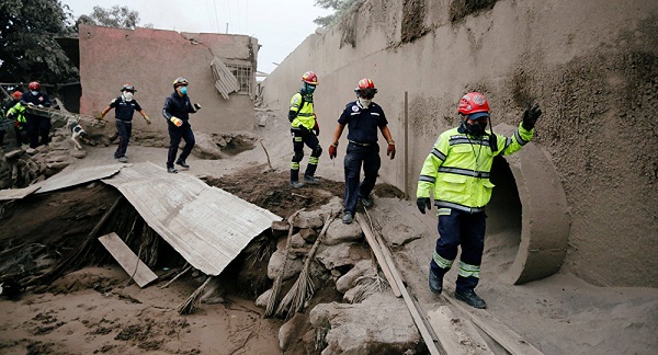 Estragos del Volcán de Fuego