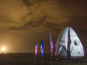 Vista de un cohete Falcon 9 de SpaceX en Cabo Cañaveral, Florida (EE.UU.), en una fotografía de archivo. 