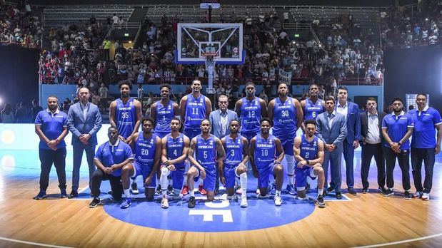 Selección Nacional de Baloncesto de Mayores que logró su pase al Mundial de Baloncesto, en partido efectuado en Mar del Plata, Argentina, el pasado domingo.