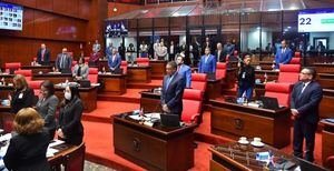 Sesión en el senado.