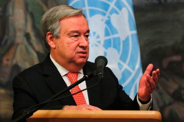 Secretario general de la ONU, António Guterres.