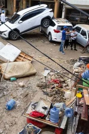 Destrozos del  clima.