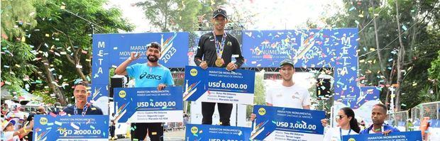 Ganadores en masculino en 42 kilómetros: Amauri Rodríguez, Franklin Téllez, Carlos Patiño, Álvaro Abreu y Franklin Antonio, primer, segundo, tercer, cuarto y quinto lugar respectivamente.