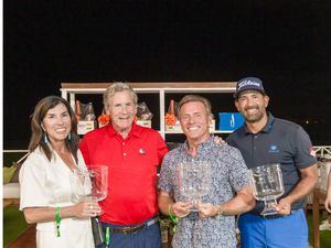 Golfistas profesionales y amateurs compiten en torneo Pro-Am durante la 7ma. edición del Corales Puntacana Championship