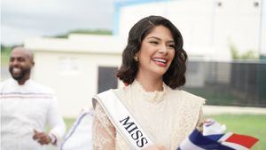 Miss Universo 2023 Sheynnis Palacios llega a suelo dominicano