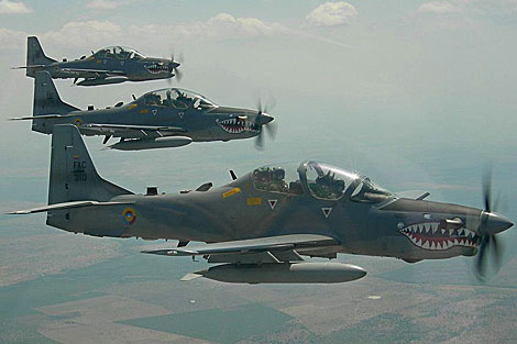 Aviones de combate por la crisis en Haití.