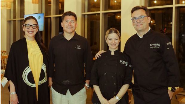 Neuly Cespedes Huertas, chef Omar Malpartida, chef Catherine Lemoine y Javier Lobaton.