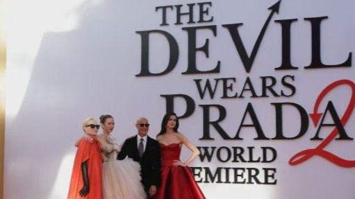 Anne Hathaway, Meryl Streep, Emily Blunt y Stanley Tucci, los protagonistas de la noche.