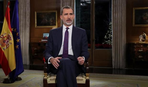 El Rey Felipe VI pronuncia el tradicional mensaje de Navidad, el quinto de su reinado, desde el Palacio de La Zarzuela. 