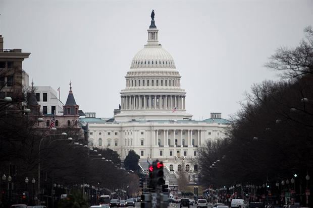 Vista del Capitolio, hoy, 12 de enero de 2019, en Washington, Estados Unidos. 