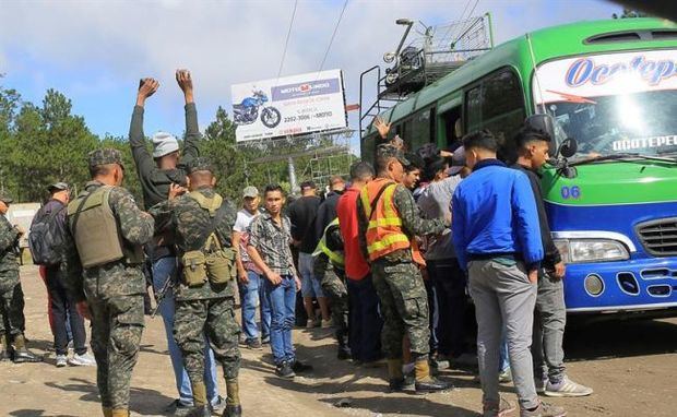 Migrantes hondureños. 