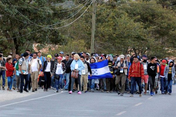 Migrantes hondureños. 