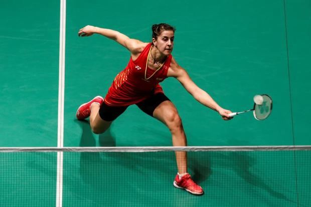 Carolina Marin durante el partido contra Nehwal Saina. 
