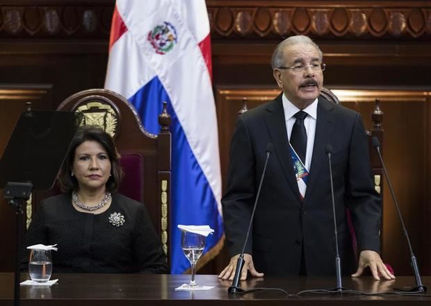 El presidente de República Dominicana, Danilo Medina, ofrece el discurso de rendición de cuentas de su segundo mandato ante la Asamblea Nacional este miércoles, en Santo Domingo .