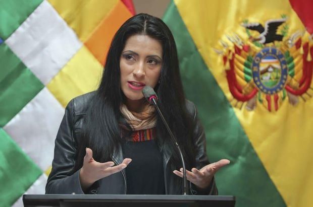 En la imagen, la ministra de Culturas y Turismo de Bolivia, Wilma Alanoca