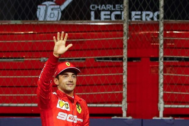 El monegasco Charles Leclerc (Ferrari), autor de la pole en el Gran Premio de Singapur.