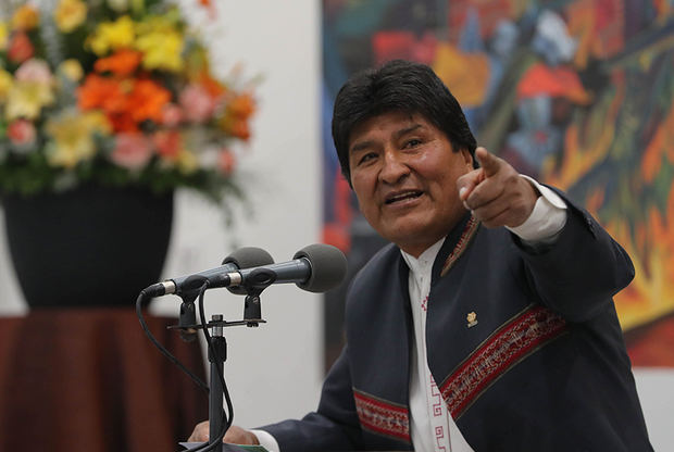 El presidente de Bolivia, Evo Morales, fue registrado el pasado jueves, durante una rueda de prensa, en La Paz (Bolivia). 