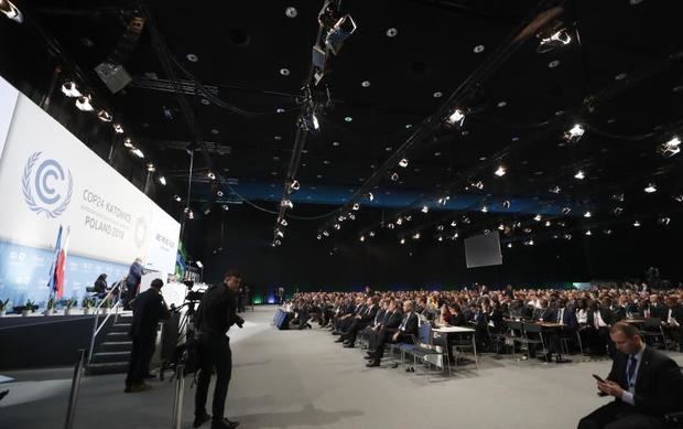 Vista general de la sesión inaugural de la Cumbre del Clima (COP24) en Katowice (Polonia). 