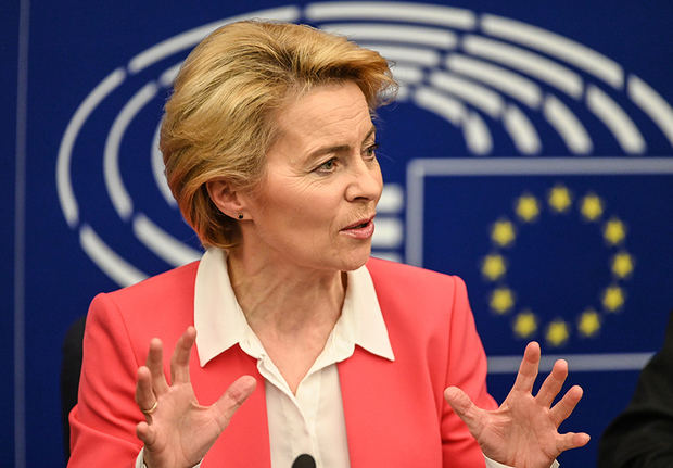 La presidenta de la Comisión Europea Ursula von der Leyen este miércoles.