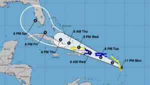 La tormenta Fred se mueve en la ciudad de Santo Domingo