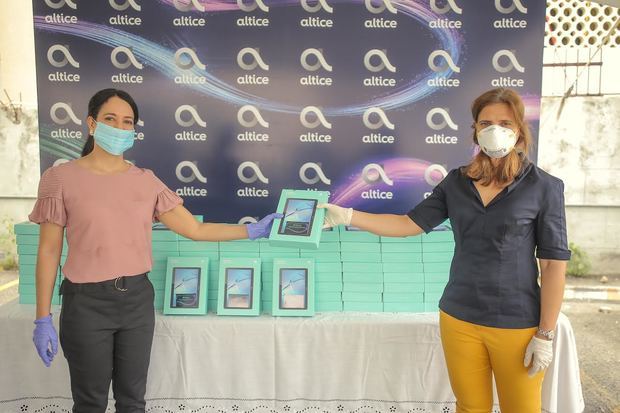 Altice Dominicana donó al Ministerio de Salud, a través del Servicio Nacional de Salud (SNS), 202 tabletas equipadas con 125 Gbps de datos para pacientes del Coronavirus.