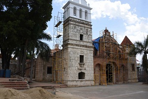 Avance de los trabajos de remozamiento de la Iglesia Santa Bárbara.