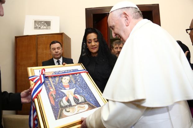 Primera dama Càndida Montilla de Medina se reúne con el Papa Francisco 