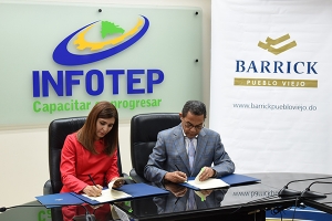 Infotep y Barrick Pueblo Viejo impulsan programa de formación dual